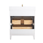 Vanity Art Bathroom Vanity with Ceramic Sink and Engineered Marble Top