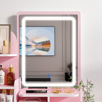 Vanity Set With Mirror and Lamp Home Makeup Dressing Table with Stool