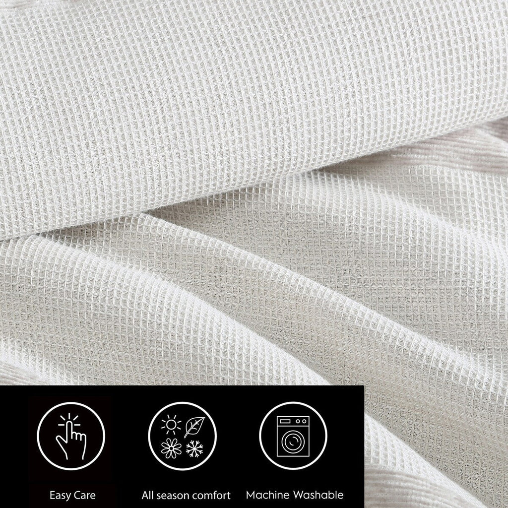 Vera Wang Chenille Waffle Stripe Beige Comforter Set