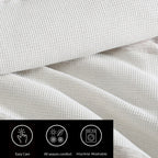 Vera Wang Chenille Waffle Stripe Beige Comforter Set