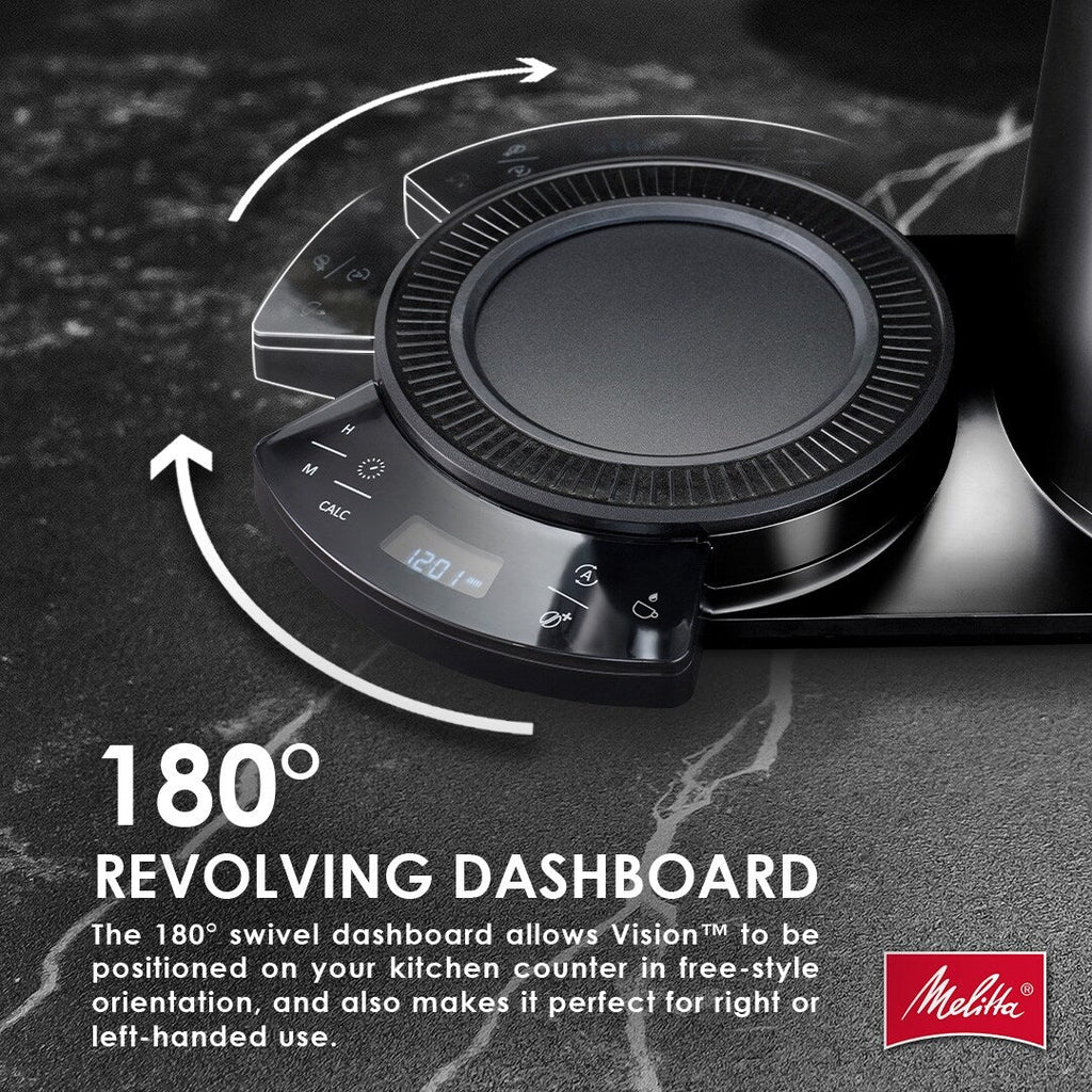 Vision 12-Cup Luxe Drip Coffee Maker with Revolving Dashboard