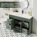 Wavy Line 30/36/48 Bathroom Vanity Set with Sink & Faucet