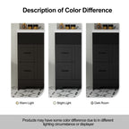 Wavy Line 30/36/48 Bathroom Vanity Set with Sink & Faucet