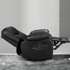 Wide Seat Durable Leather Massage and Heat Recliner