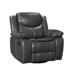 Wide Seat Durable Leather Massage and Heat Recliner