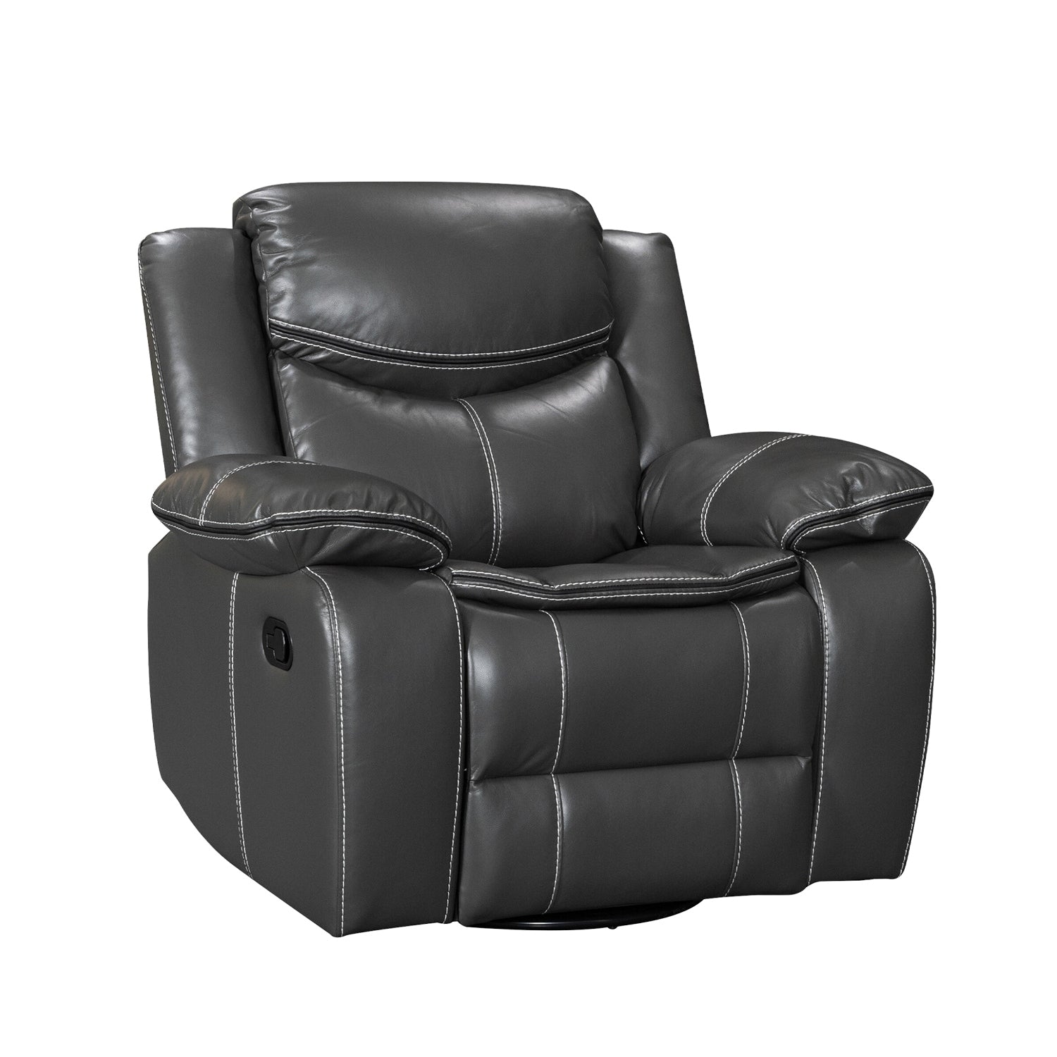 Wide Seat Durable Leather Massage and Heat Recliner