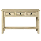 Wood Hall Table Console 3 Drawers Corona | Furniture Dash - N/A