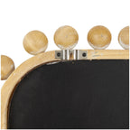 Wood Wall Mirror with Beaded Frame - Brown - Roche River Decor