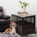 Wooden Pet Crate End Table with Lockable Door