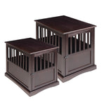 Wooden Pet Crate End Table with Lockable Door