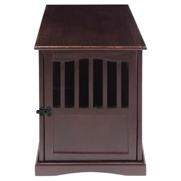 Wooden Pet Crate End Table with Lockable Door