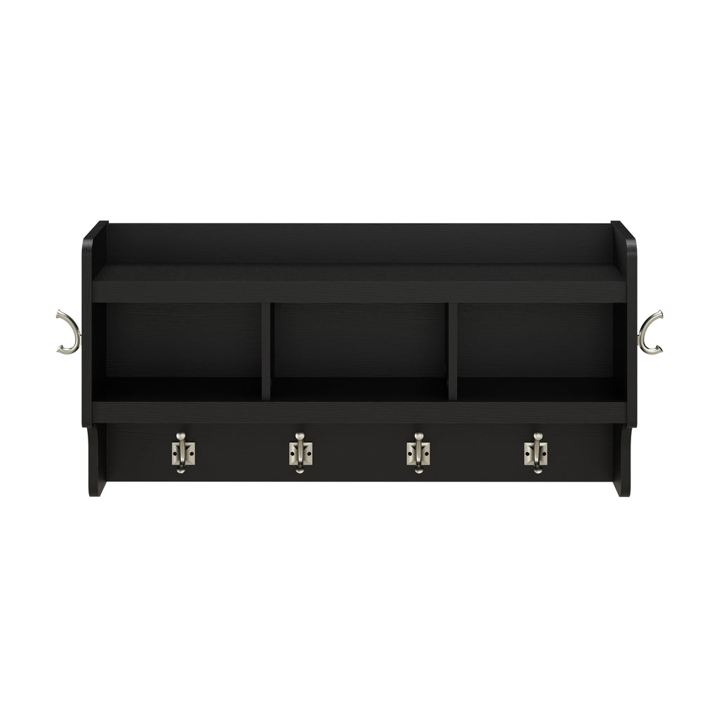 Woodland 40W Wall Mounted Coat Rack with Shelf by Bush Furniture