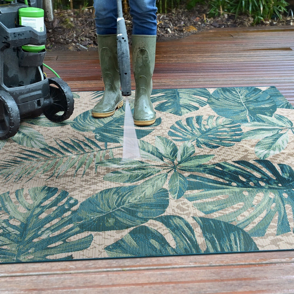 World Rug Gallery Contemporary Tropical Floral Indoor/Outdoor Area Rug