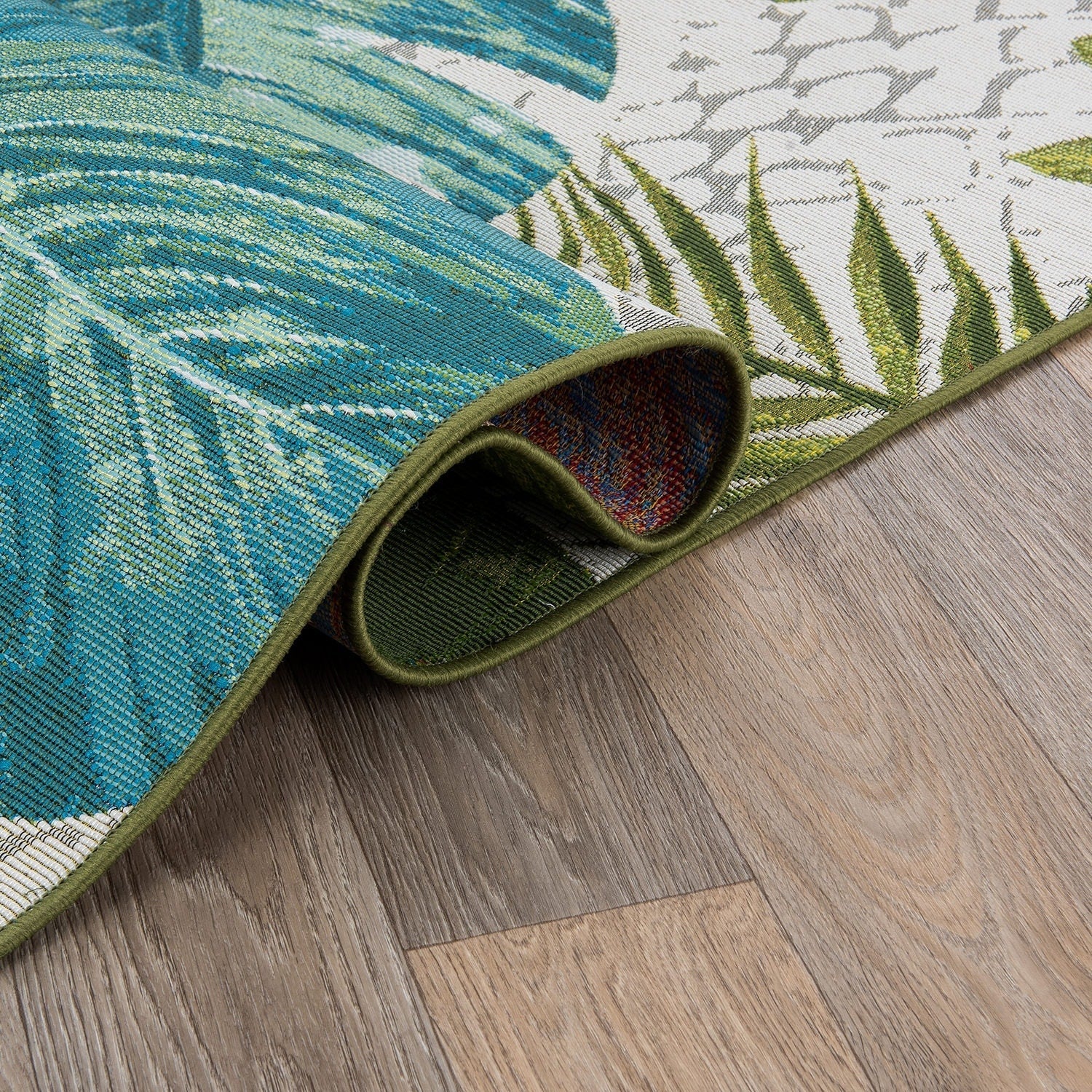 World Rug Gallery Contemporary Tropical Floral Indoor/Outdoor Area Rug