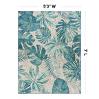 World Rug Gallery Contemporary Tropical Floral Indoor/Outdoor Area Rug