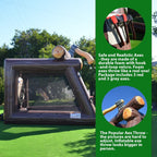 XJUMP Inflatable Axe Throwing Target Game with Air Blower and Foam Axes, Commercial Grade Rental, Lightweight, Outdoor Play