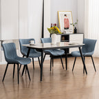 Modern Upholstered Leather Armless Dining Chairs Set of 2