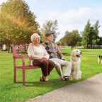 Yaheetech Patio Garden Bench Outdoors Metal Porch Chair - N/A