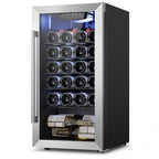 Yeego 17 Inch Single Zone 27-Bottle Freestanding Wine Cooler Mini Fridge - 16.9 inch
