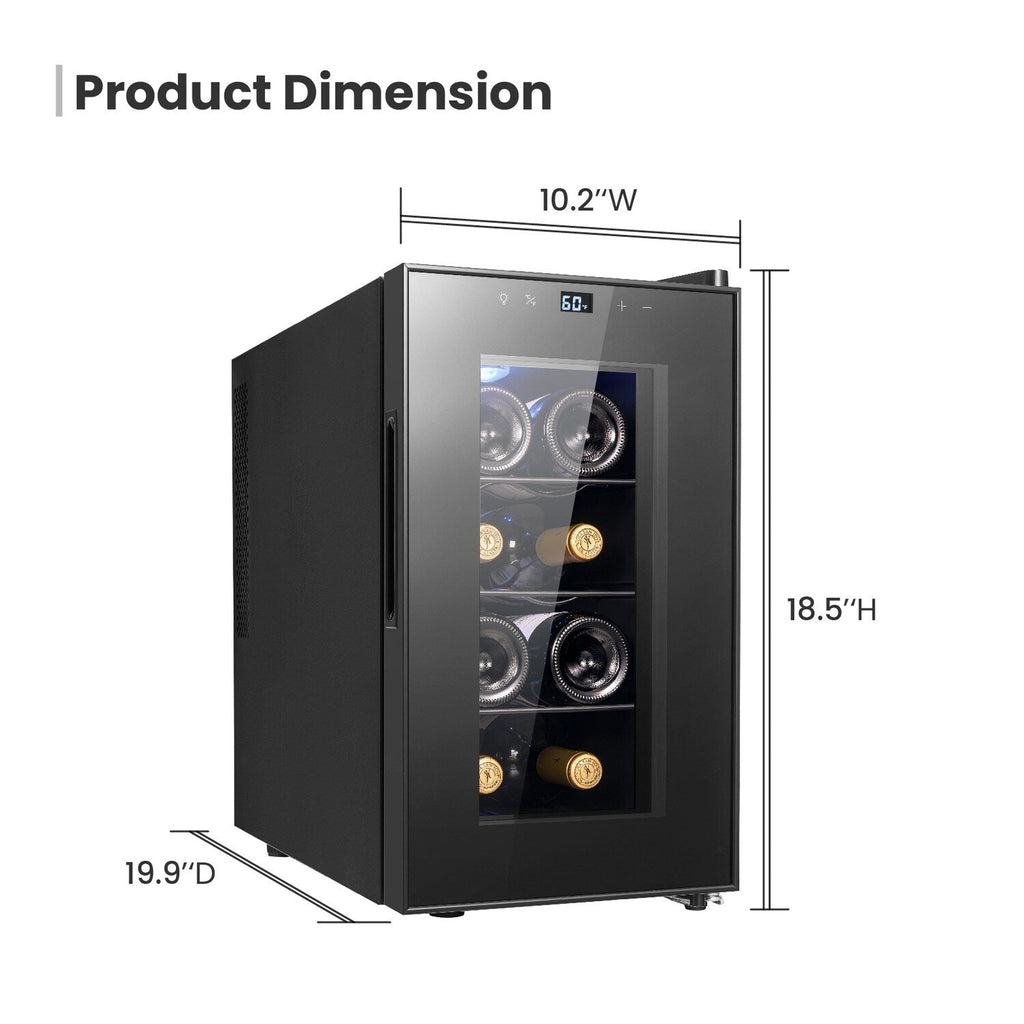 Yeego 8 Bottle Wine Refrigerator Mini Cooler