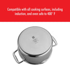 ZWILLING Clad CFX 6-qt Stainless Steel Ceramic Nonstick Dutch Oven