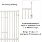 unipaws Extra Tall Cat Pet Gate 74 Inch High with Doors Locks